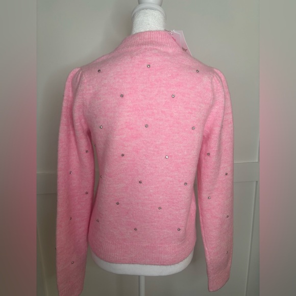 Lilly Pulitzer Ellorie sweater Heathered Conch Shell Pink Rinestones XXS - Picture 5 of 11